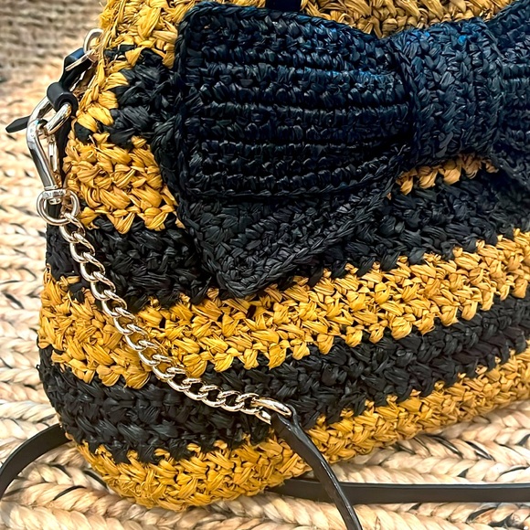 Kate Spade Bow STORYBOOK Straw Bag NWOT - Picture 14 of 14